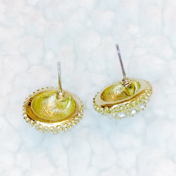 Cubic Zirconia Button CZ Earrings - Picture 5 of 8